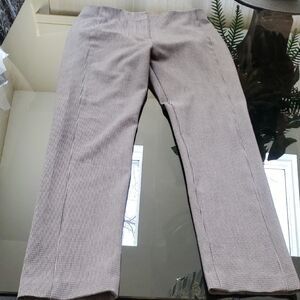 Ann Taylor Lady's Herringbone Pants Taupe/Brown (4reg) L.30"
